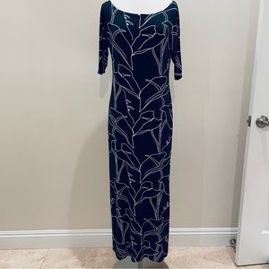 Simply Sisters LOLA Long Black Anthurium Dress NWT